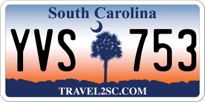 SC license plate YVS753