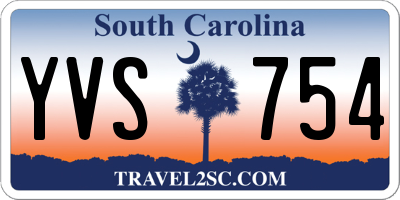 SC license plate YVS754