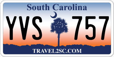SC license plate YVS757