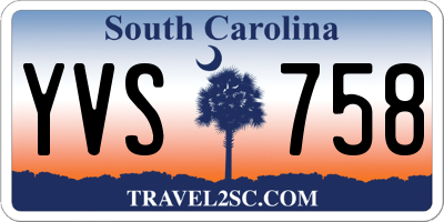 SC license plate YVS758