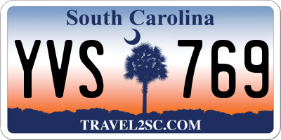 SC license plate YVS769