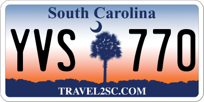 SC license plate YVS770