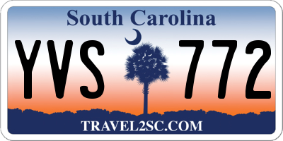 SC license plate YVS772