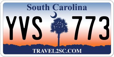 SC license plate YVS773