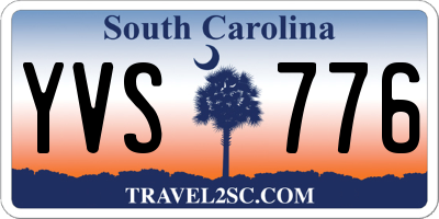 SC license plate YVS776