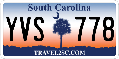 SC license plate YVS778