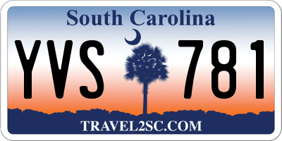 SC license plate YVS781