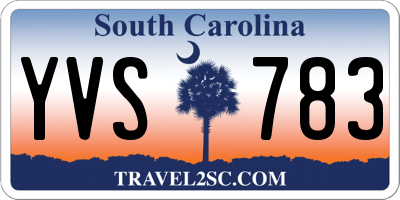 SC license plate YVS783