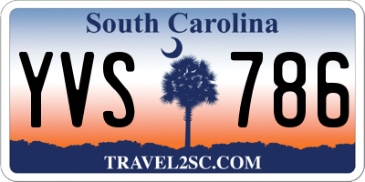 SC license plate YVS786