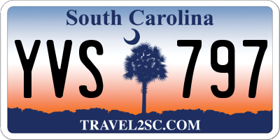 SC license plate YVS797
