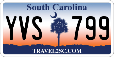 SC license plate YVS799