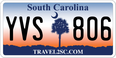 SC license plate YVS806