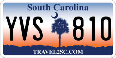 SC license plate YVS810
