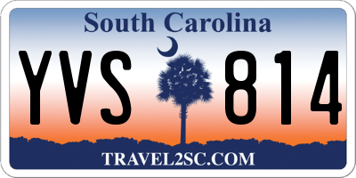 SC license plate YVS814
