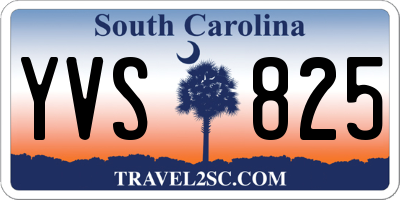 SC license plate YVS825