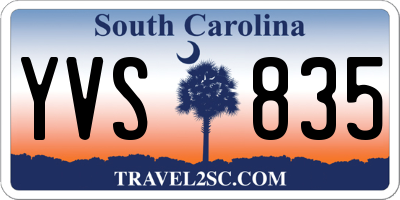 SC license plate YVS835