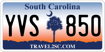 SC license plate YVS850