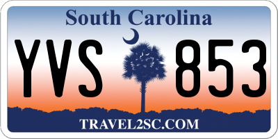 SC license plate YVS853