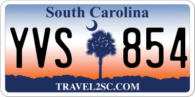 SC license plate YVS854