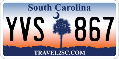 SC license plate YVS867