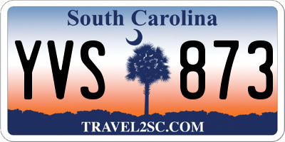 SC license plate YVS873