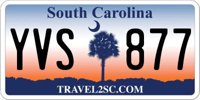 SC license plate YVS877