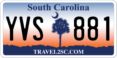 SC license plate YVS881