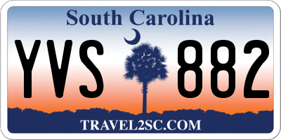 SC license plate YVS882