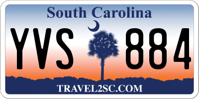 SC license plate YVS884