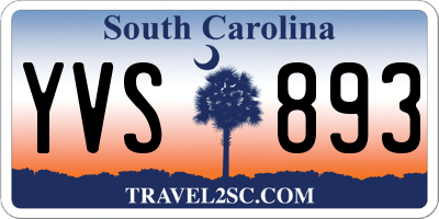 SC license plate YVS893