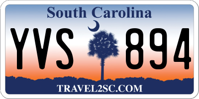 SC license plate YVS894