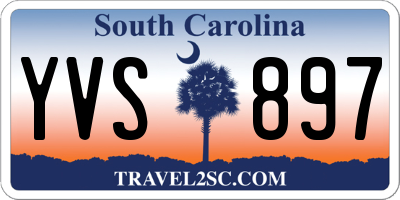 SC license plate YVS897