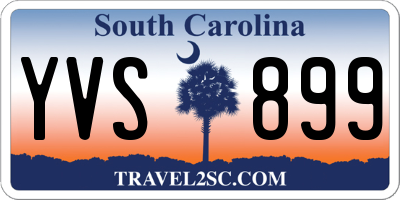 SC license plate YVS899