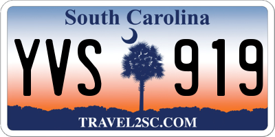 SC license plate YVS919