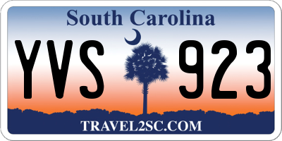 SC license plate YVS923