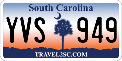 SC license plate YVS949