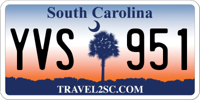 SC license plate YVS951
