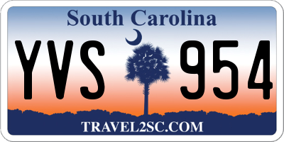 SC license plate YVS954