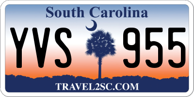 SC license plate YVS955