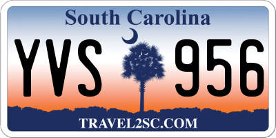 SC license plate YVS956