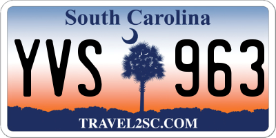 SC license plate YVS963