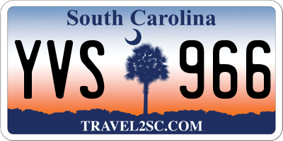 SC license plate YVS966