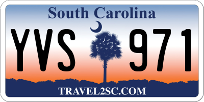 SC license plate YVS971