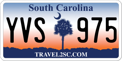 SC license plate YVS975
