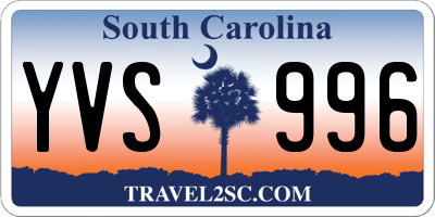 SC license plate YVS996