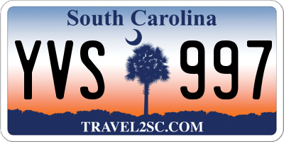SC license plate YVS997