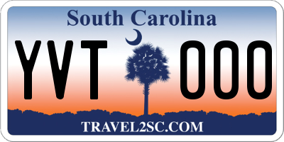 SC license plate YVT000