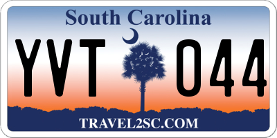 SC license plate YVT044