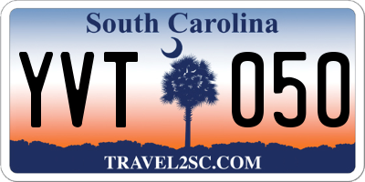 SC license plate YVT050