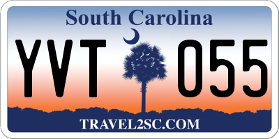 SC license plate YVT055